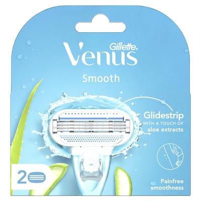 Gillette Venus Smooth Cartridges - Aloe Extract 2's - Razors & Cartridges
