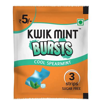 Kwikmint Bursts Strips - Cool Spearmint (Pack of 40 x 3's) - Nicotine Gums/Lozenges