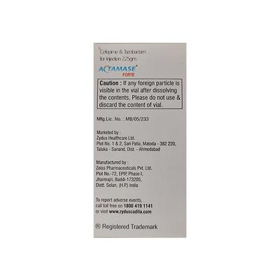 Actamase Forte Injection 1'S - Bacterial Infections-Cep