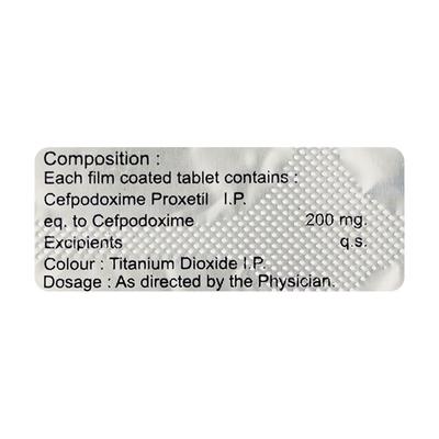 Safpod 200mg Tablet 10'S - Bacterial Infections-Cep