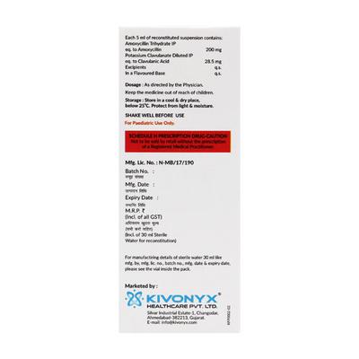KIVOMOX CV 228.5mg Dry Syrup 30ml - Bacterial Infections-Pen