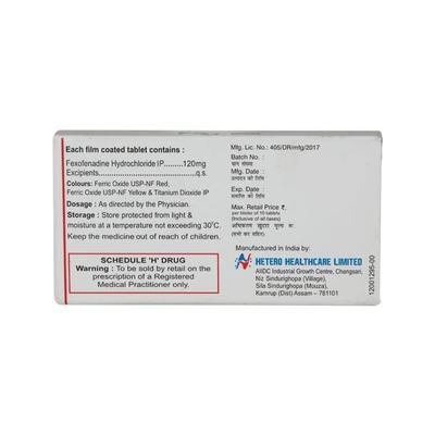 FX 24 120mg Tablet 10'S - Allergies-Ant