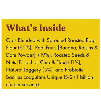Joyful Inside Instant Ragi Oatmeal - Banana Pistachio Raisin 320 gm - Nutritional Bars