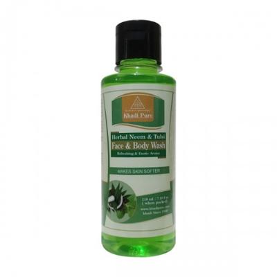Khadi Pure Herbal Face and Body Wash - Neem & Tulsi 210 ml - Shower Gels & Body Wash