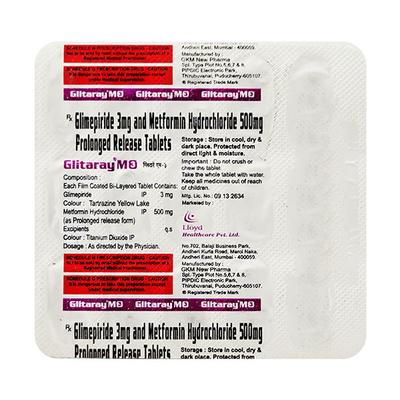 Glitaray M 3/500mg Tablet 15'S - Diabetes-Ant