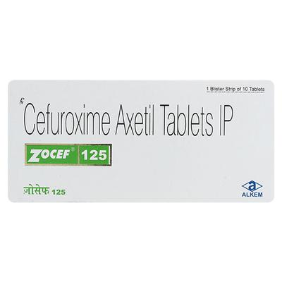 Zocef 125mg Tablet 10'S - Bacterial Infections-Cep