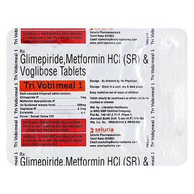 TRI VOBIMEAL 1 Tablet 10's - Diabetes-Ant