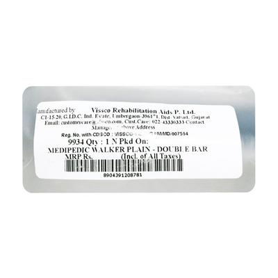 Vissco Medipic Plain Walker - Double Bar 1's - Wheelchairs & Walking Sticks