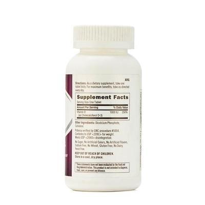 GNC Vitamin D-3 1000 IU Tablets 180's - Multi-Vitamins