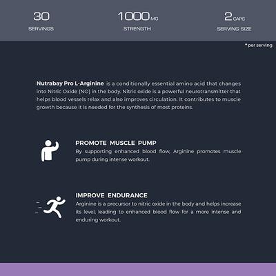 Nutrabay Pro L Arginine Capsule 60's - Amino Acids