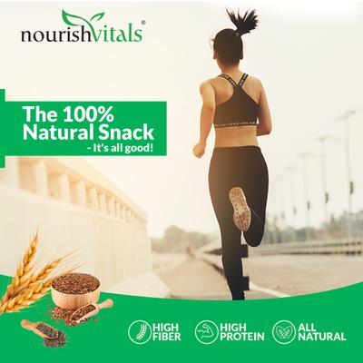 NourishVitals Granola Snack Bar - Chia Flax Fruit Mix (5 Bars) 250 gm - Nutritional Bars