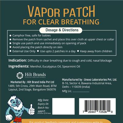 Bibo Clear Vapour Patch 5's - Speciality Medicines