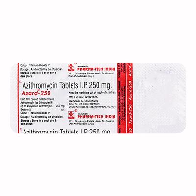 AZARD 250 Tablet 10's - Bacterial Infections-Mac