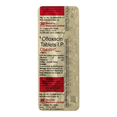 OBACTIN 200 Tablet 10's - Bacterial Infections-Qui