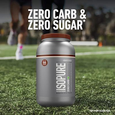 Isopure Zero Carb Protein Powder - Strawberries & Cream Flavour 3 lb - Workout Essentials