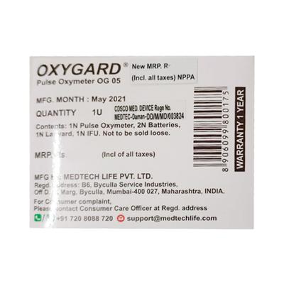 Medtech Oxygard Pulse Oximeter (OG 05) - Thermometer & Oximeter
