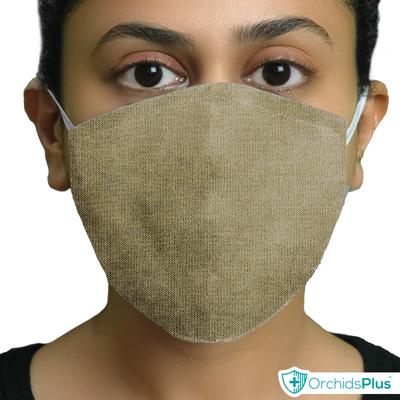 OrchidsPlus Active Face Mask - Beige (Pack of 5) - Face Mask