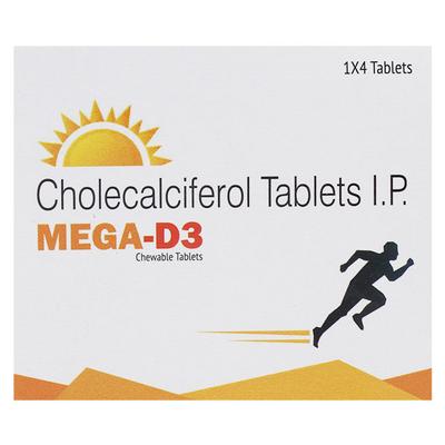 MEGA D3 Chewable Tablet 4's - Supplements-Vit