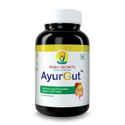 Yogic Secrets AyurGut 400 mg Vegetarian Capsule 60's - Digestive Health