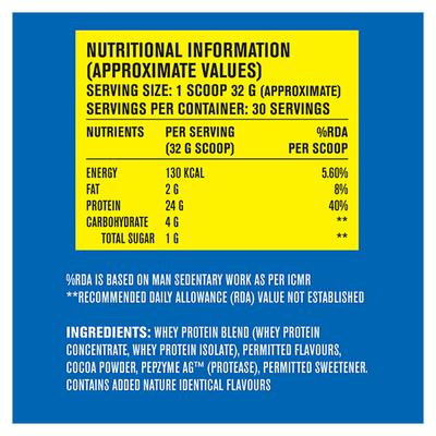 Fast&Up Whey Essentials Powder - Rich Chocolate Flavour 2.10 lb - Whey Proteins