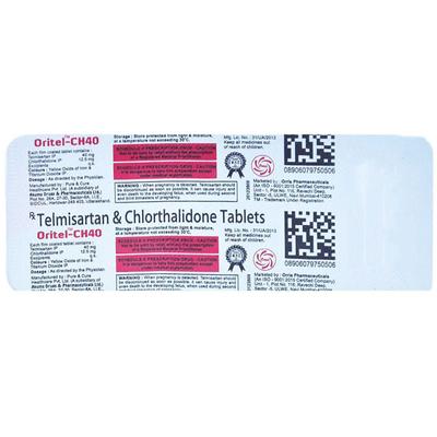 ORITEL CH 40mg Tablet 10's - Hypertension-Ang