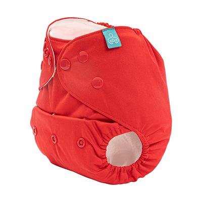 Bumberry Reusable Pocket Diaper with 1 Microfiber Insert - Red - Diapers & Wipes