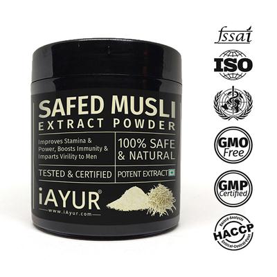 iAYUR Safed Musli Extract Powder 100 gm - Herbal Dietary Supplement