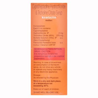 Kemlactin Orange Flavour Sugar Free Syrup 200ml - Allergies-Ant