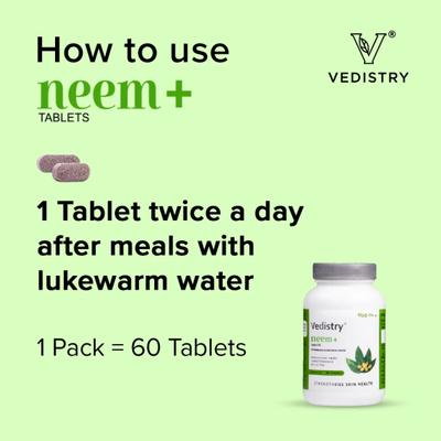 Vedistry Neem+ Tablet 60's - Pure Herbs