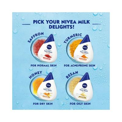 NIVEA MILK DELIGHT FACEWASH ROSE SENSITIVE SKIN 100 ml - Face Wash & Cleansers