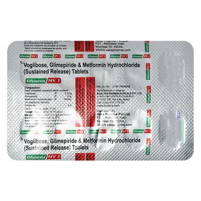 Glusens MV 1/500/0.2mg Tablet 10'S - Diabetes-Ant