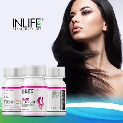 INLIFE Hair Support Supplement Capsules 60's - Hair & Skin