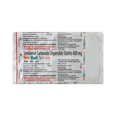 Sevbait DT 400mg Tablet 10'S - Kidney Disease/Stones-Oth