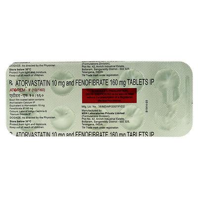 Atorem F 10mg Tablet 10'S - High Cholesterol-Dys