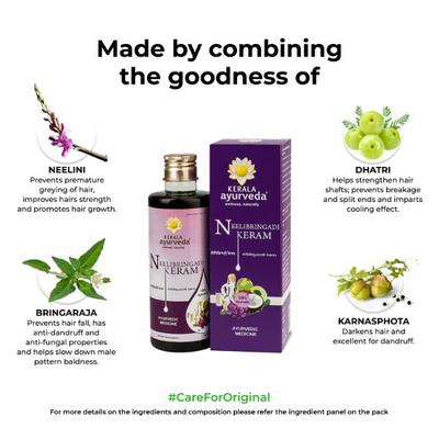 Kerala Ayurveda Neelibringadi Keram Hair Oil 200 ml - Personal Care (Ayush)
