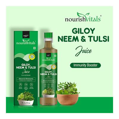 NourishVitals Giloy, Neem & Tulsi Juice 500 ml - Ayurvedic Juices