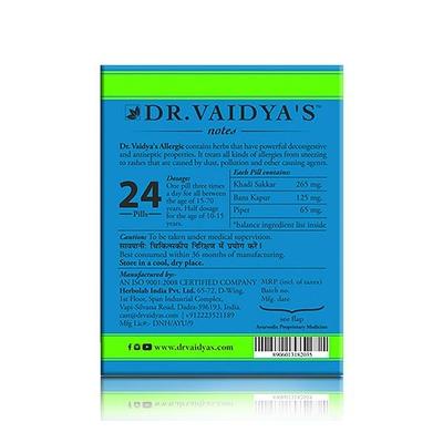 Dr.Vaidya's Allergic Pills 24's - Speciality Medicines
