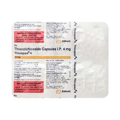 Thiospas 4mg Capsule 10'S - Muscle Cramps/Spasticity-Mus