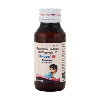Dolopar 125mg Suspension 60ml - Fever-Ana