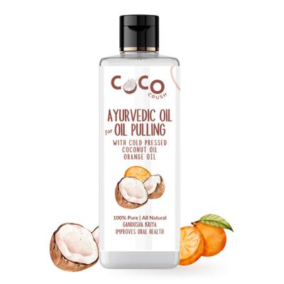 Coco Crush Ayurvedic Cold Pressed Oil Pulling Coconut Oil - Orange 50 ml - Personal Care (Ayush)