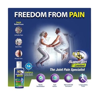 Supergin Fast Ayurvedic Pain Relief Liniment 85 ml - Balm/Ointments