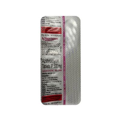 AZISTATIC XL 500 Tablet 5's - Bacterial Infections-Mac