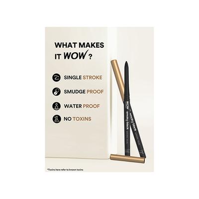 WOW Skin Science Smoky Black 90% Natural Kajal 0.35 gm - Kajal & Kohls