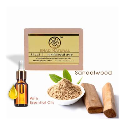 Khadi Herbal Natural Soap - Sandalwood 125 gm - Personal Care (Ayush)