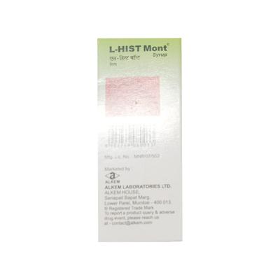 L Hist Mont 4/2.5mg Syrup 30ml - Allergies-Ant
