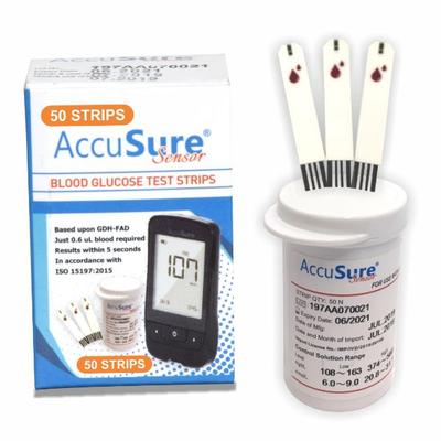 AccuSure Sensor Gluco Test Strip 50's - Blood Glucose Monitors/Strips