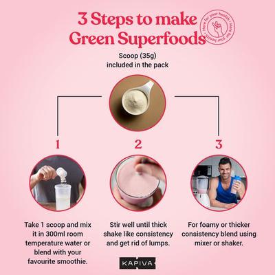 Kapiva Plant Protein Superfoods with Greens Powder - Berry 1 kg - Health Products