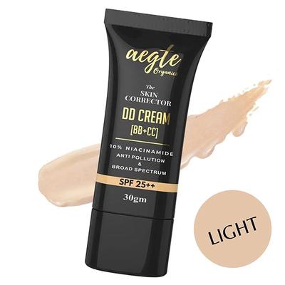 Aegte Organics Skin Corrector DD Cream (BB+CC) Broad Spectrum SPF 25++ (Light) 30 gm - Foundation
