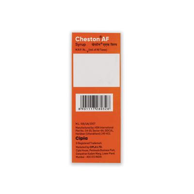 CHESTON AF ORANGE FLAVOUR Syrup 60ml - Cough And Cold-Cou