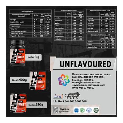 Pro360 Raw Whey Protein Powder - Unflavoured 400 gm - Whey Proteins
